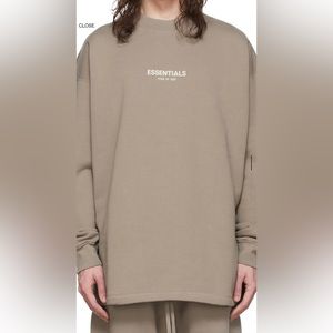 ESSENTIALS Taupe Cotton Sweathshirt